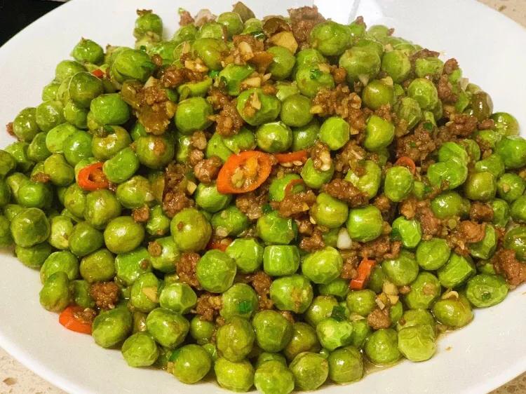 三,【豌豆肉末】