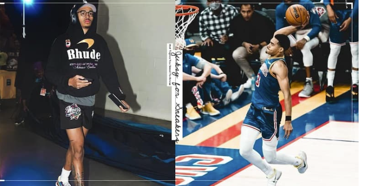 NBA金州勇士Jordan Poole脚踩Sacai、Travis Scott各样爆款球鞋