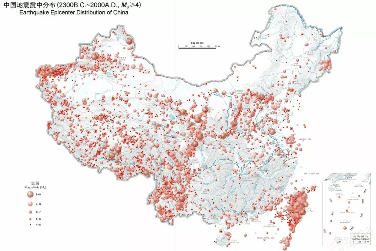 我国还有一些地区也分布大小不同的地震带,比如六盘山,秦岭,河西走廊