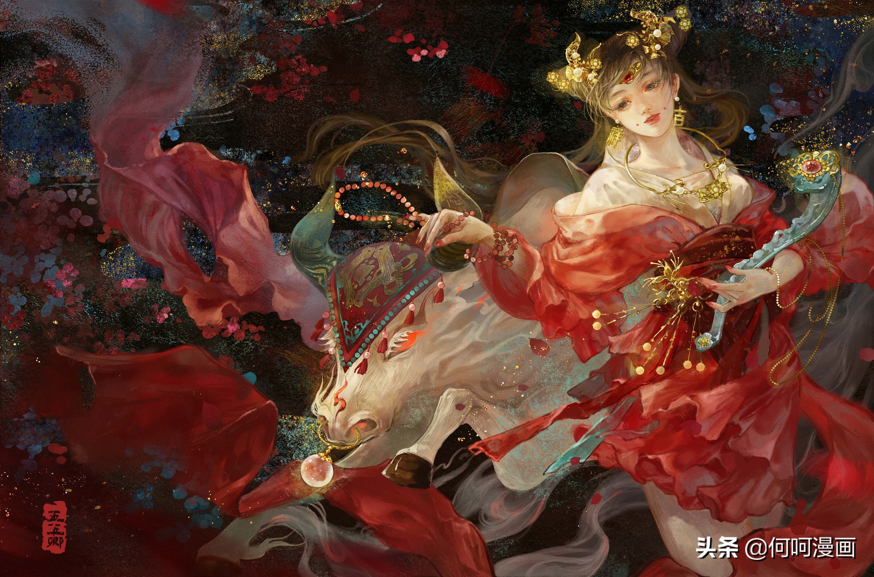 造型漂亮色彩唯美的一组国风（古典）人物插画作品！让人赏心悦目