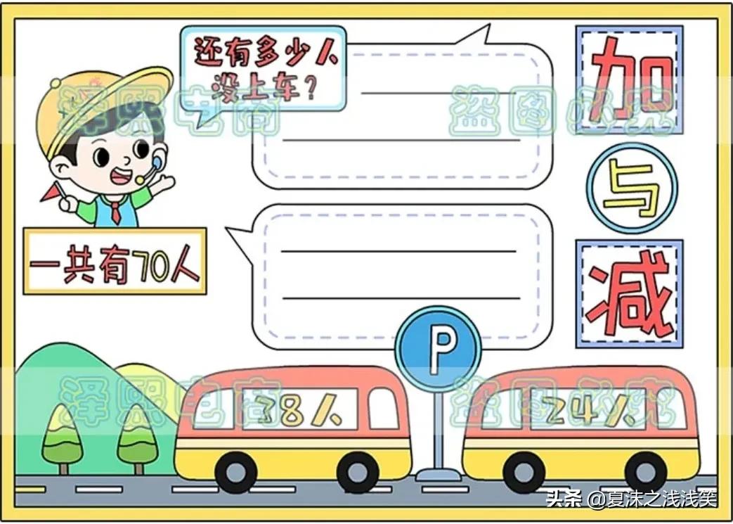 小学生数学常用手抄报200张