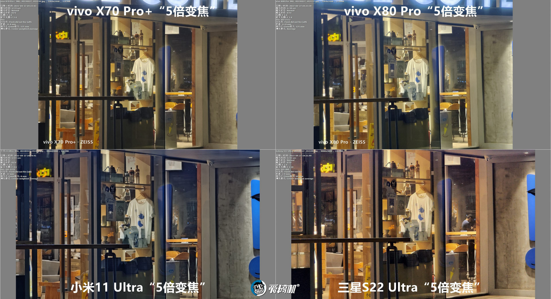旗舰拍照PK：vivo X80Pro对X70Pro+、三星S22Ultra、小米11Ultra