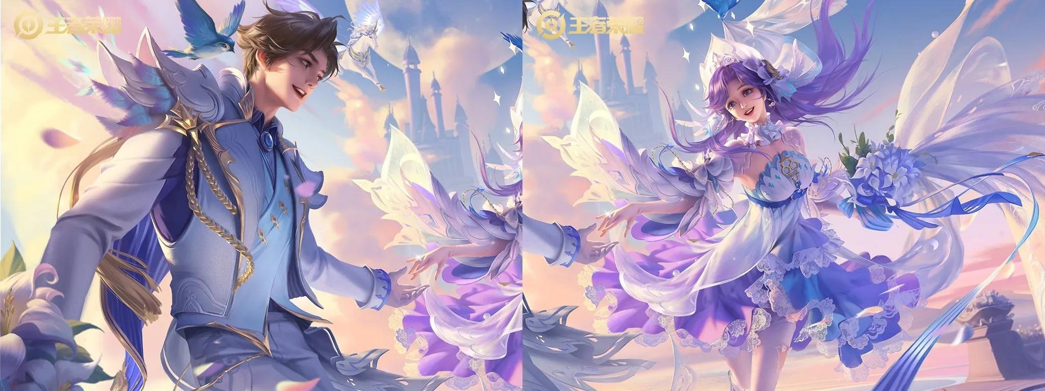 和貂蝉圣诞狂欢情侣皮肤如梦令-嫦娥和如梦令-后羿孙悟空和露娜大圣