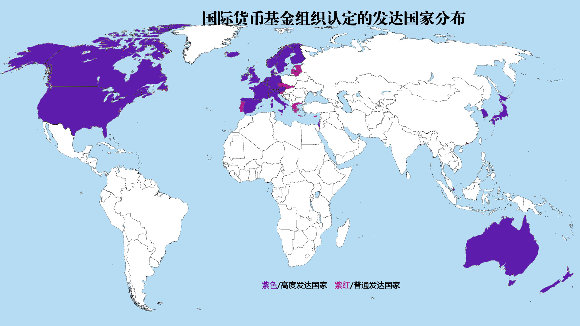 多个国际组织认定的发达国家与发达经济体有哪些