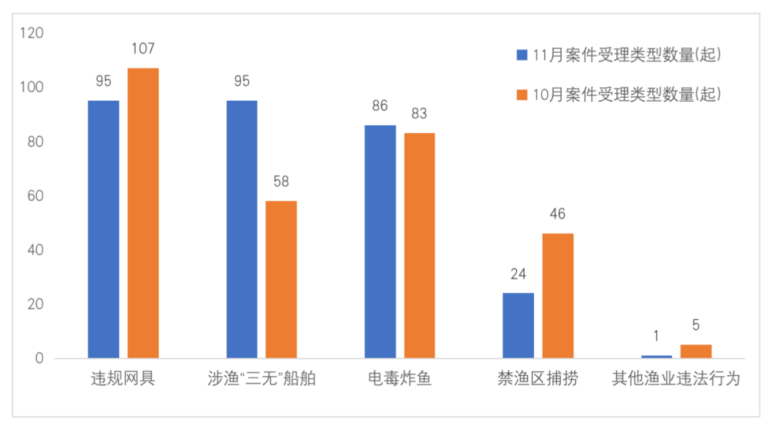 11月份中國漁政受理長江流域非法捕撈舉報數(shù)量相對穩(wěn)定