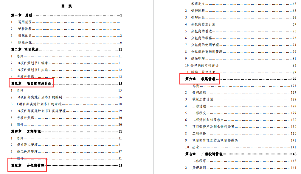 255页建筑施工管理实施细则，全面具体细致透彻，照着施工准没错
