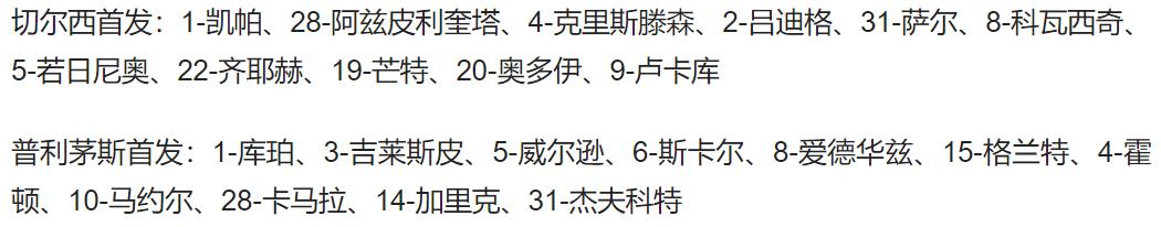 切尔西1-1普利茅斯(足总杯-切尔西加时赛2-1淘汰英甲队 两后卫进球 凯帕扑点)