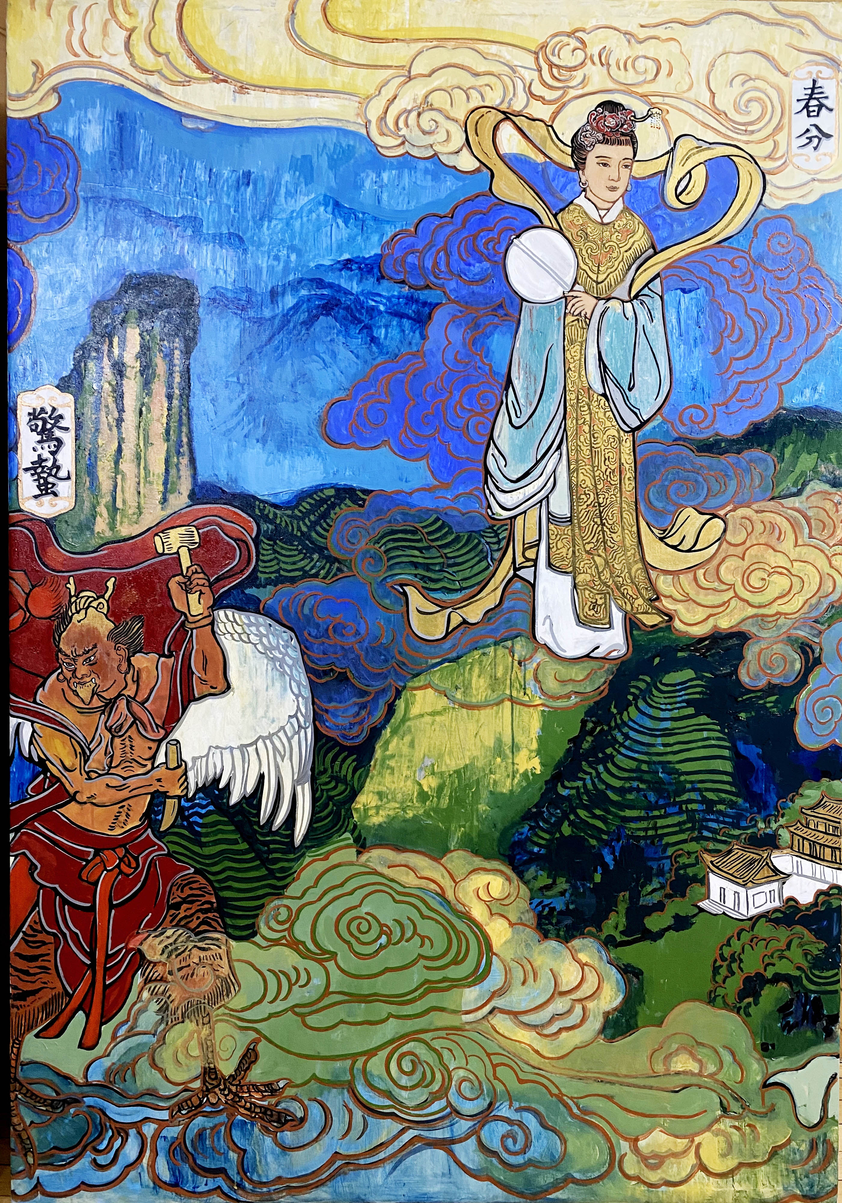 二十四节气神将图——著名画家「王俊英」壁画作品欣赏