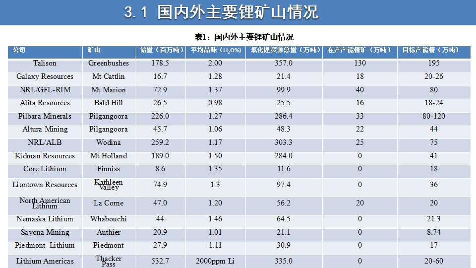 全球锂产业发展回顾与展望PPT