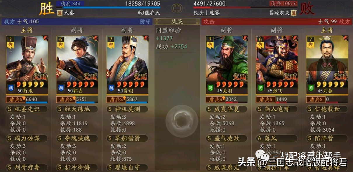 最適合賈詡的戰法（三國志戰略版富貴盾新陣容，無視騎兵克制，穩贏菜刀!）