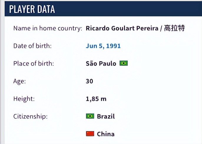 巴西国脚高拉特个人资料(高拉特恢复巴西国籍了？来得如此慢，回去却这么快)