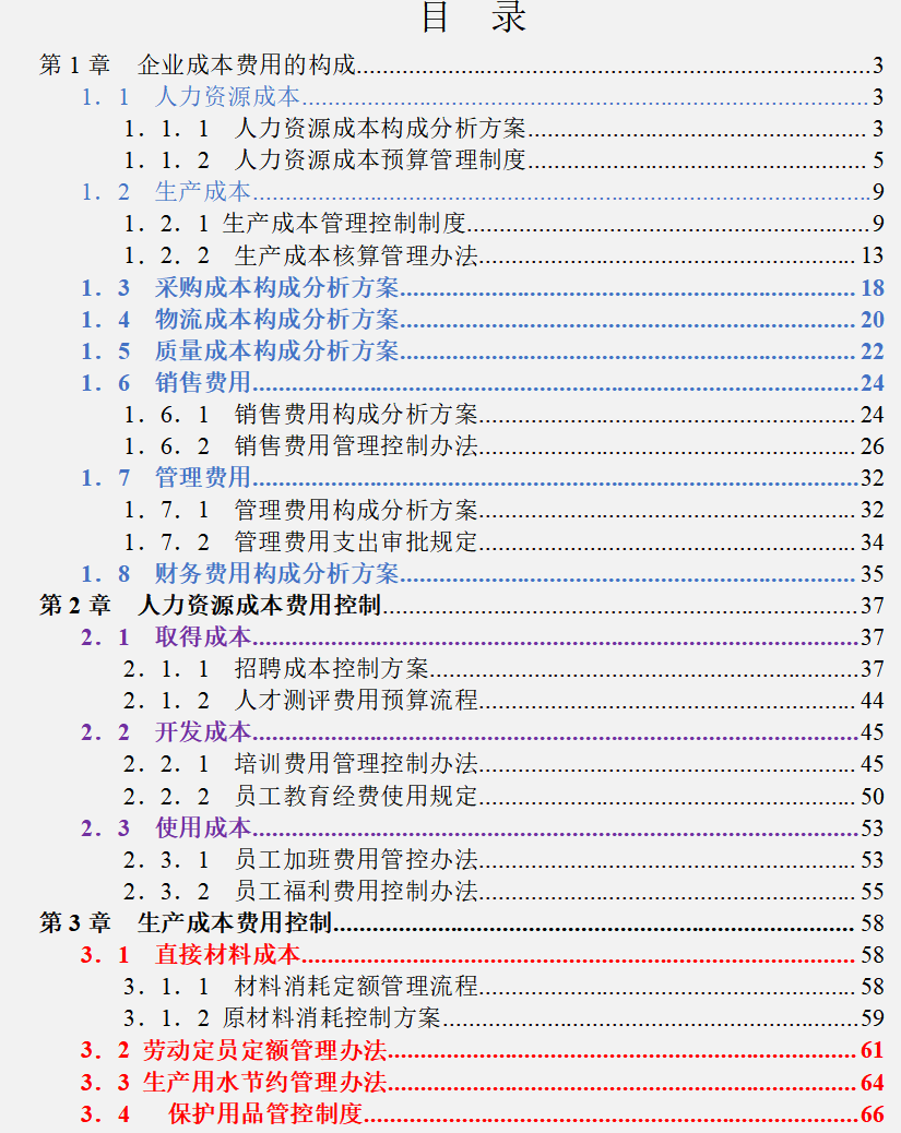 22年最新版企业成本费用控制精细化管理方案及案例分析（完整版）