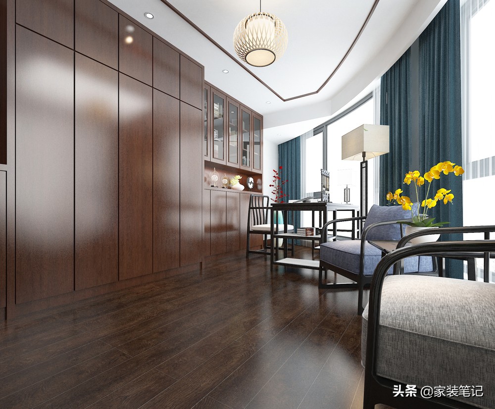 中式装修的“天花板”来了，客厅挂字画，让空间显得高级又很舒适