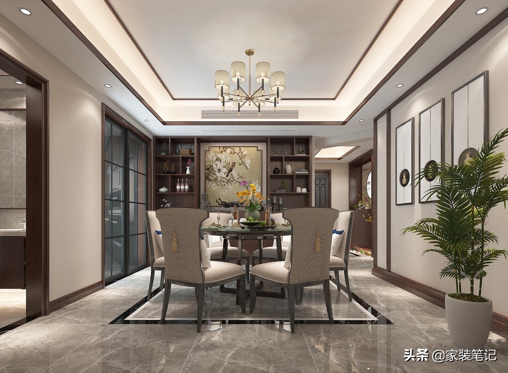 中式装修的“天花板”来了，客厅挂字画，让空间显得高级又很舒适