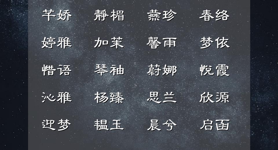 寓意吉祥的名字精心收集(寓意吉祥的名字精心收集古诗)