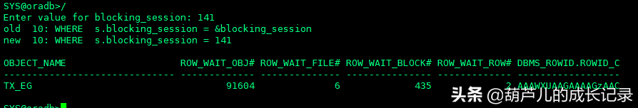 Oracle中的锁相关视图介绍（TX、TM）