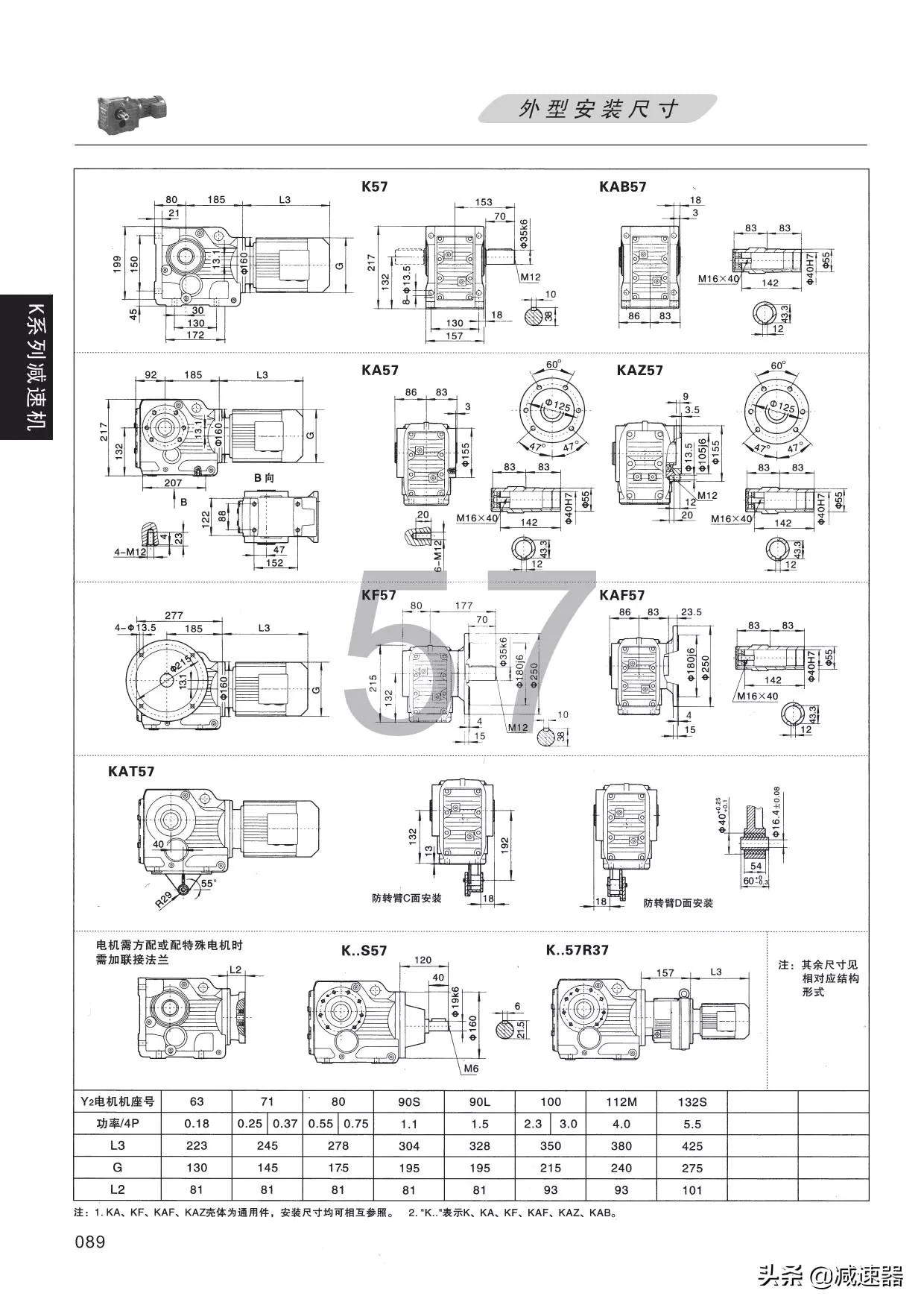 K系列减速选型资料