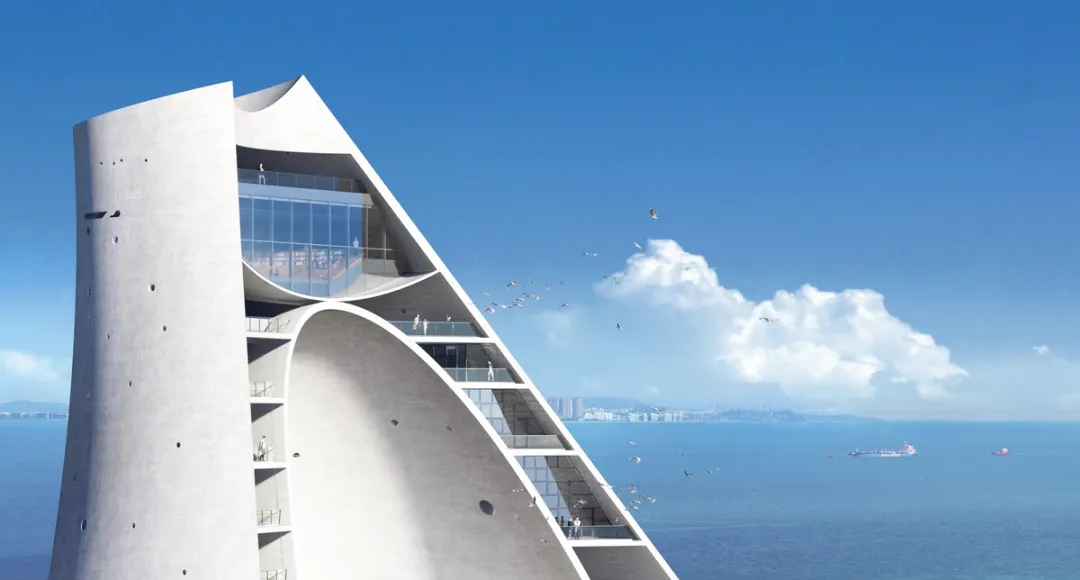 OPEN在建项目:烟台海边的时光塔