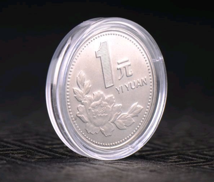 2013年1元黄金色硬币图片