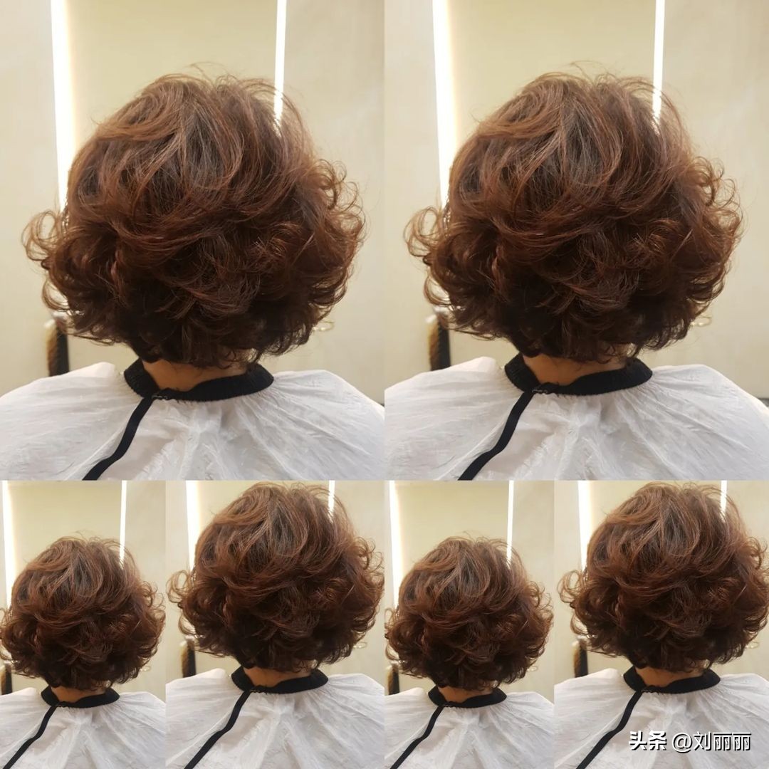 满头烫发型图片(满头烫层次短发波波头,洋气立体真瘦