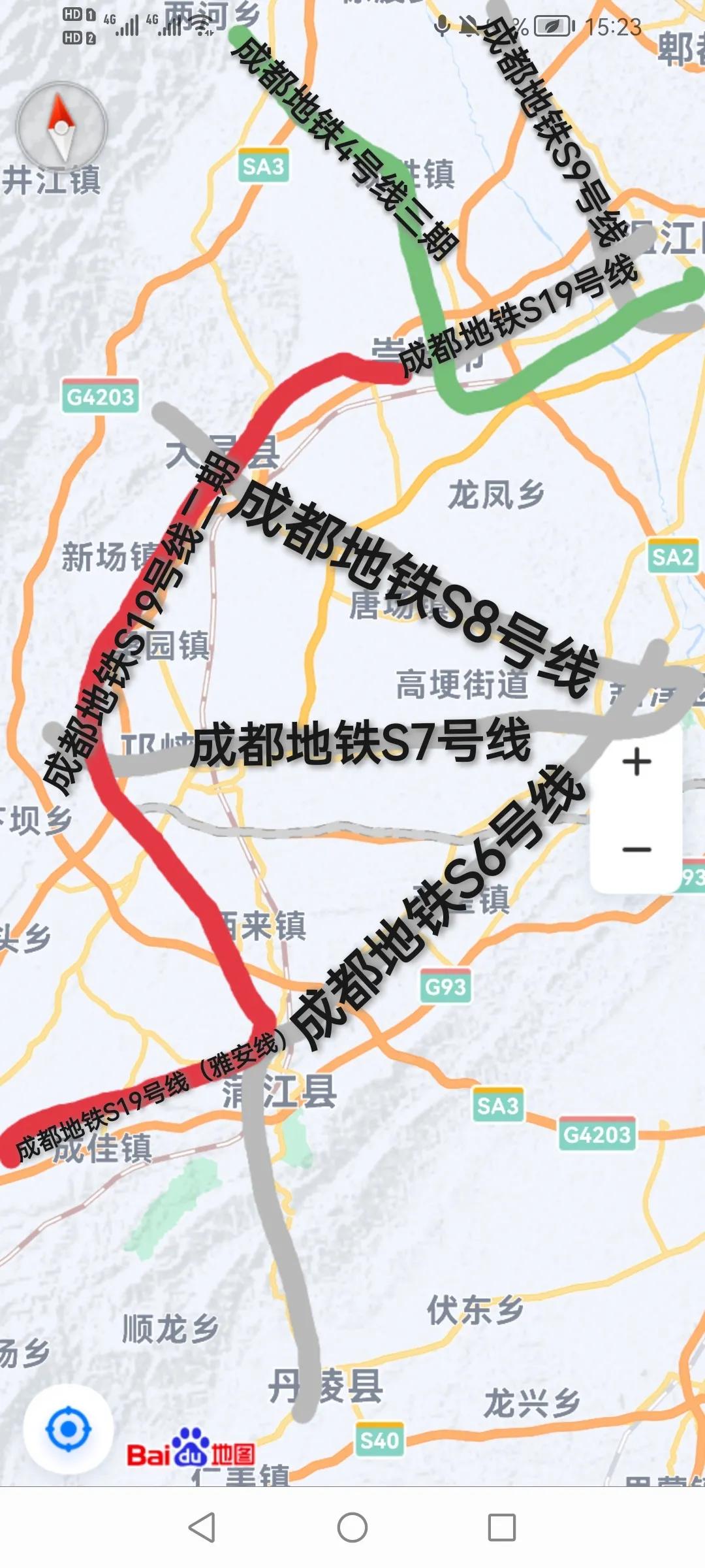 成都s19号线线路图图片