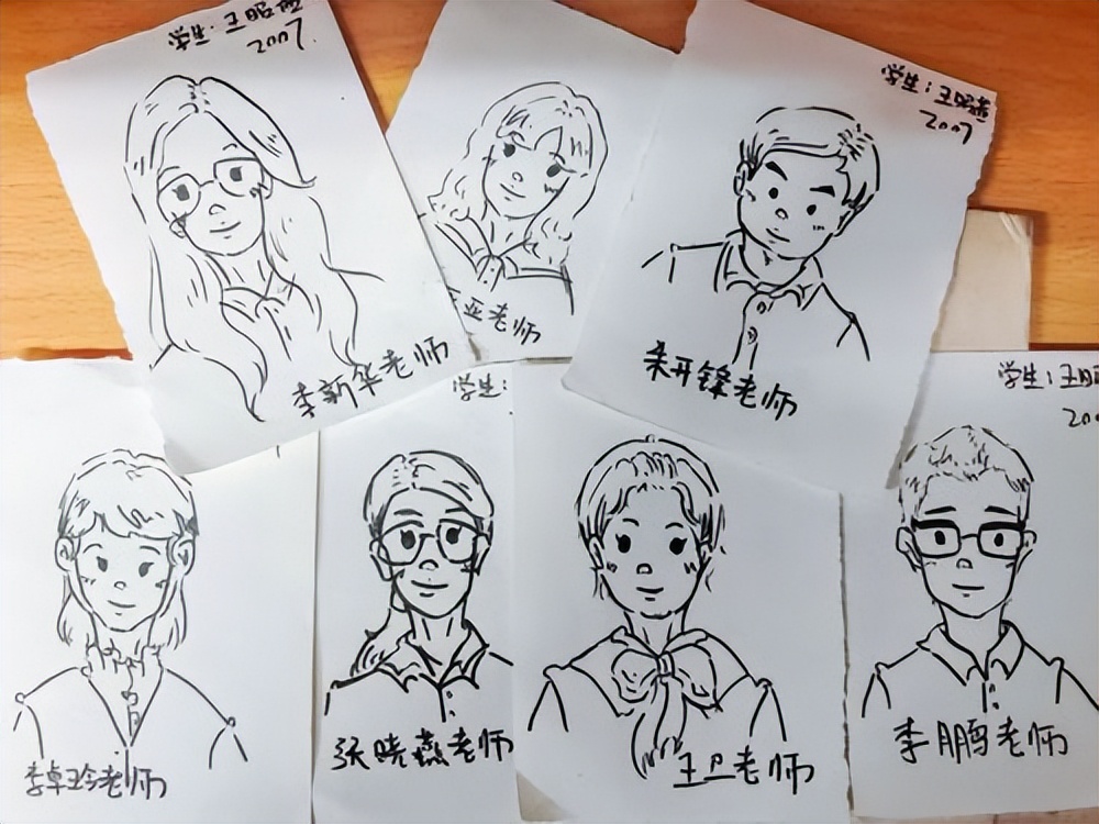 校园卡通头像(难忘同窗情，郑州十中毕业生为全班师生绘制Q版人物头像)
