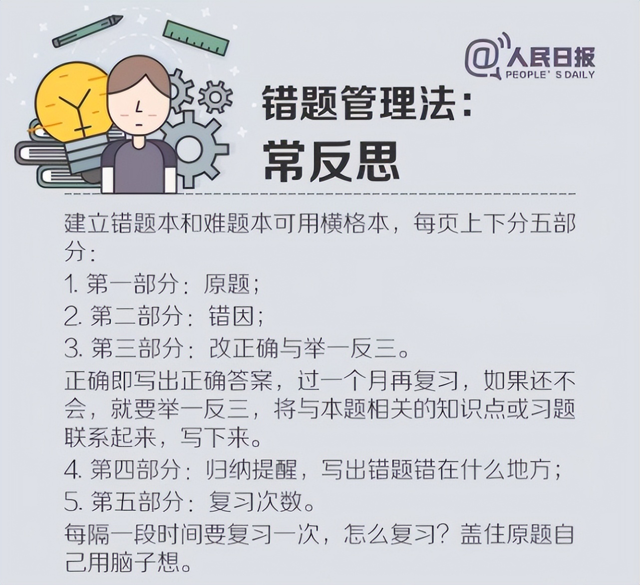 人民日?qǐng)?bào)總結(jié)：適合中小學(xué)生的高效學(xué)習(xí)法，建議收藏