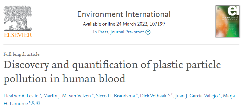 首次在人体血液中发现微塑料，或已遍布全身
