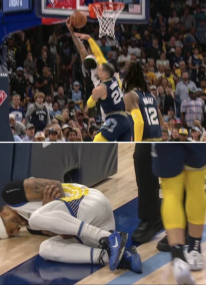 勇士队格林受伤了吗(勇士官宣首发伤退,追梦缝针,库里血洒当场!