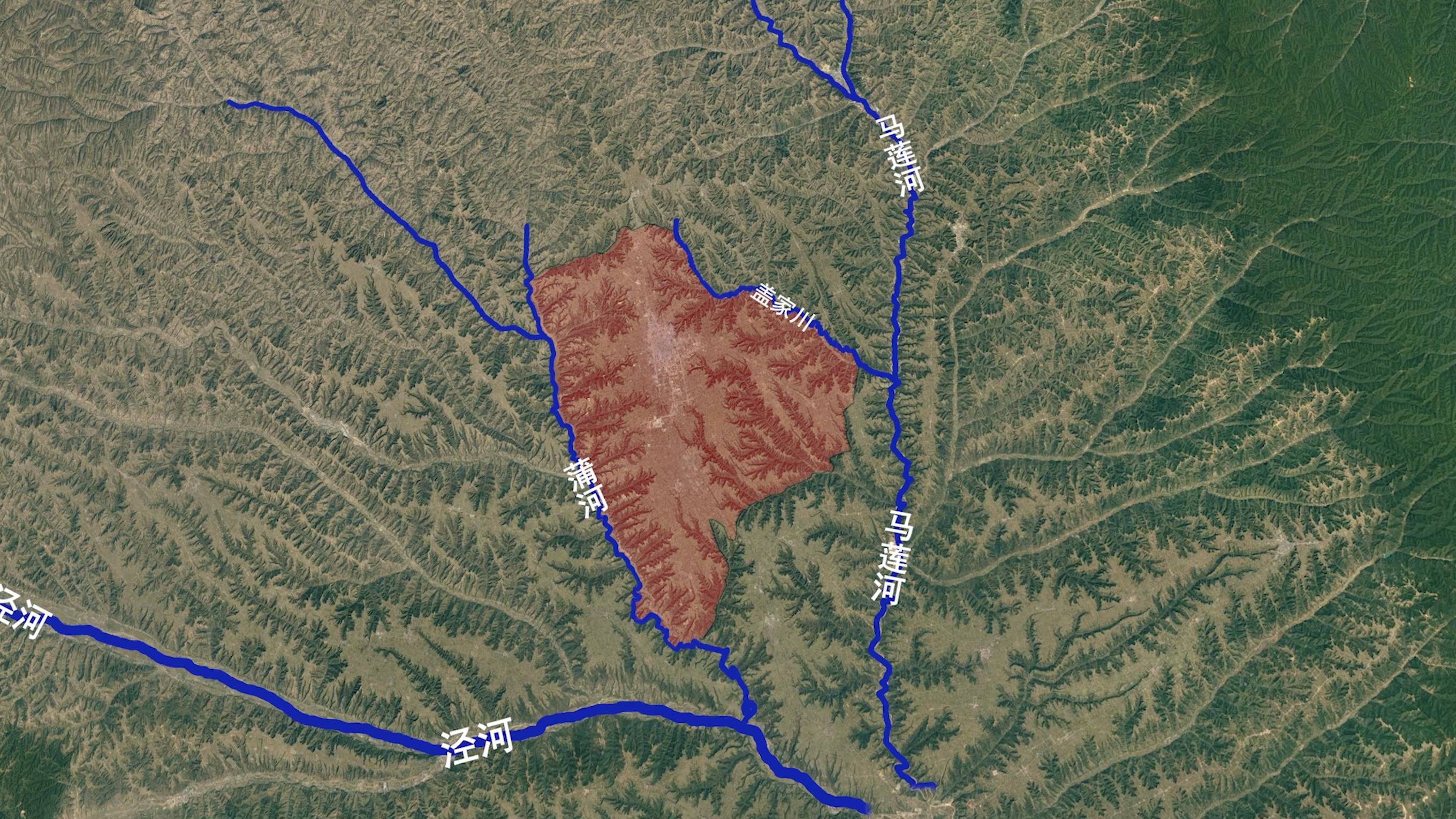 它也是庆阳唯一的一个全域没有主要河流过境的城市,东北边马莲河的