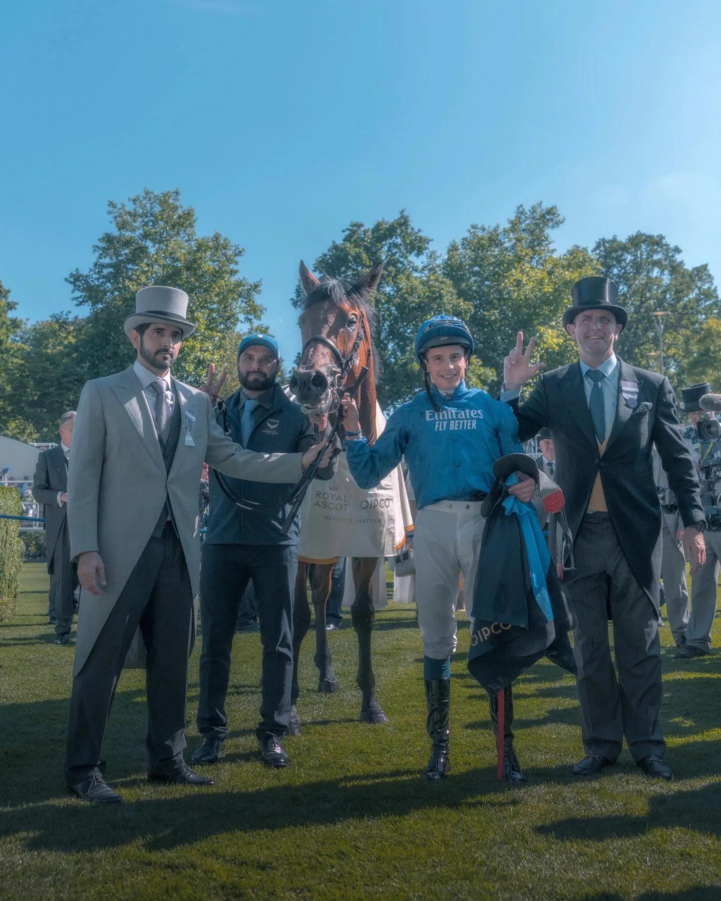 迪拜王储哈姆丹在英国皇家赛马场合照78英国皇家赛马会为迪拜王储