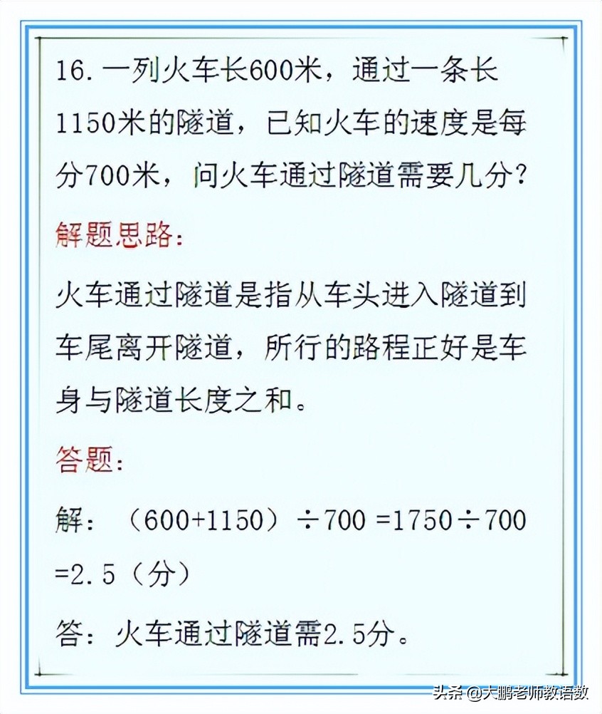 2022小学数学重点题型,小学数学经典题型30例(图16)