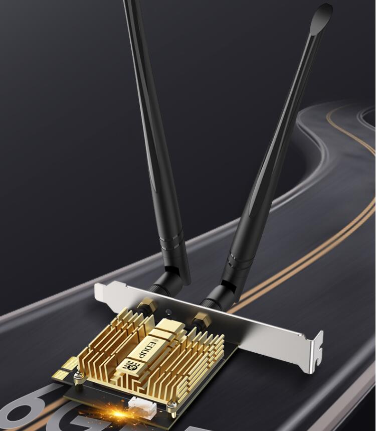 三频Wi-Fi6E 5374M臻速出击 翼联EDUP AX210GS无线网卡驾驭未来