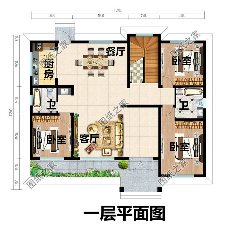 欧式复式别墅设计，室内十分宽敞通透，提升居住体验感