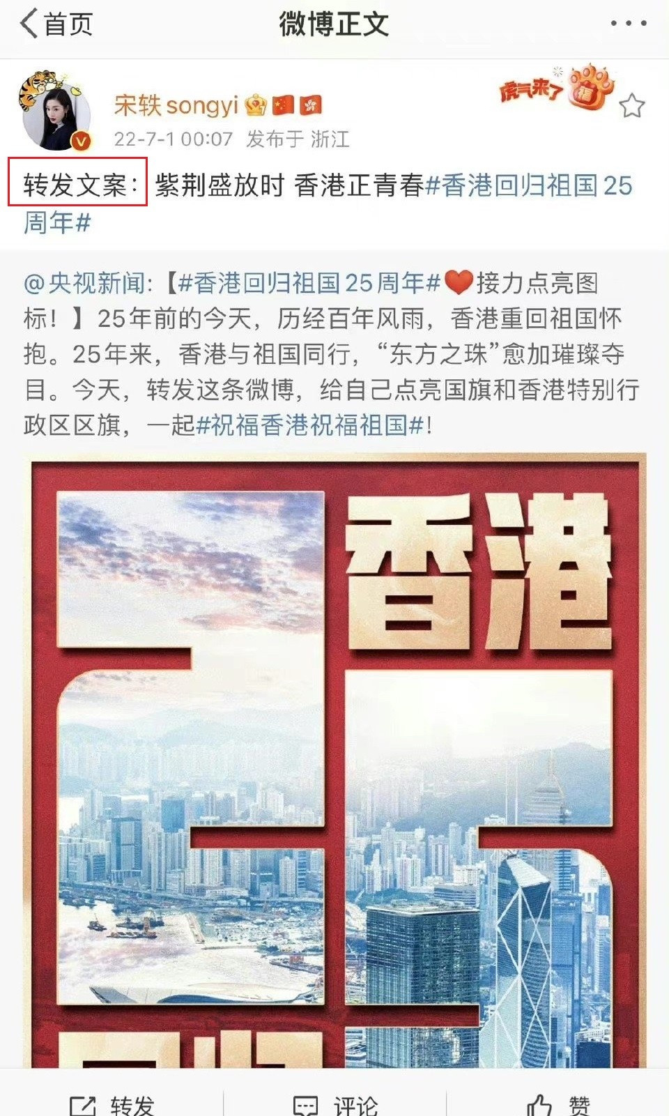 宋轶转发文案风波有感：明星们的虚假式爱国转发，大可不必