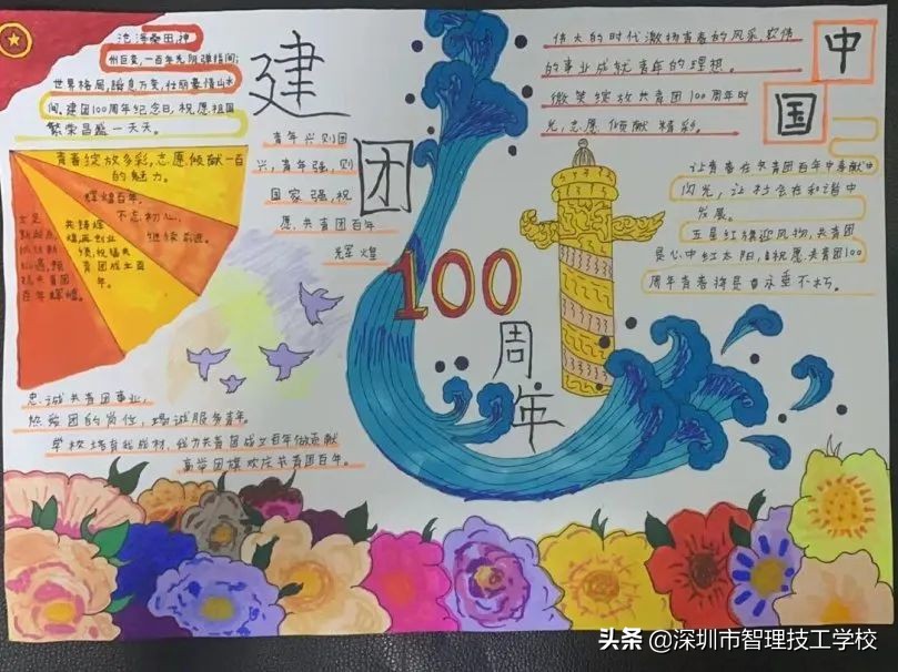 深圳市智理技工学校为团史添光彩｜优秀手抄报作品展