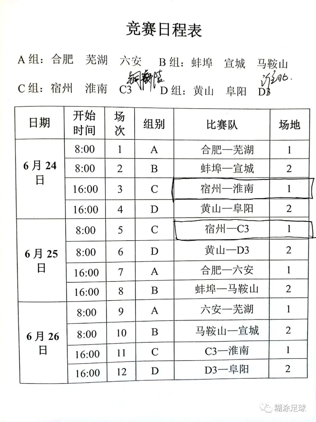 全运会足球比赛时间表(第十五届安徽省运会男足预赛U15组第二轮战报及U15女子组赛程表)