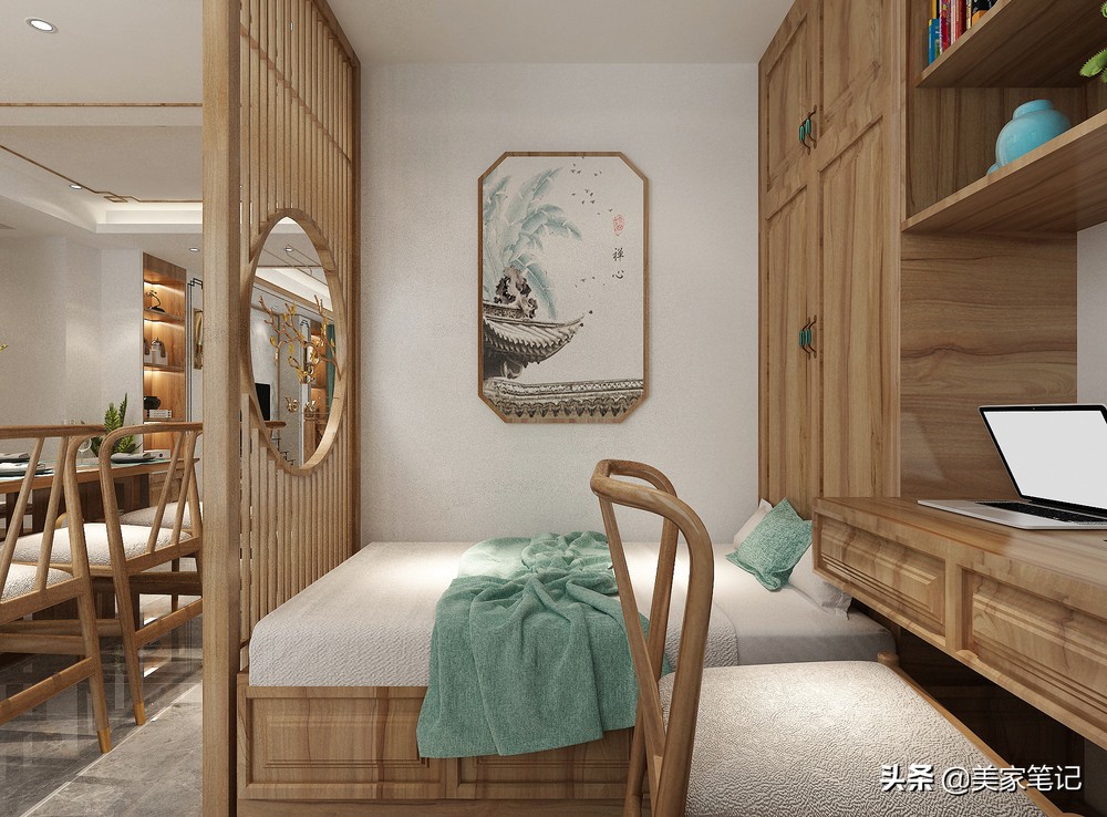 广东发现80后女业主的家，全房用原木色，打造禅意新中式，超治愈