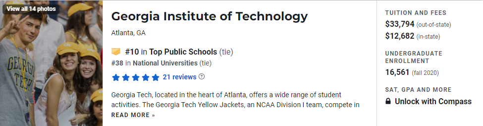 最新！2022年全美公立大学排名前十的院校有哪些