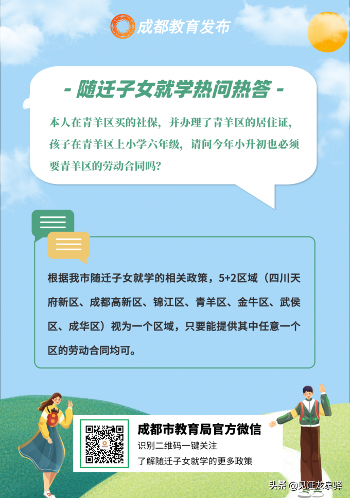 成都市2022年随迁子女政策热问热答