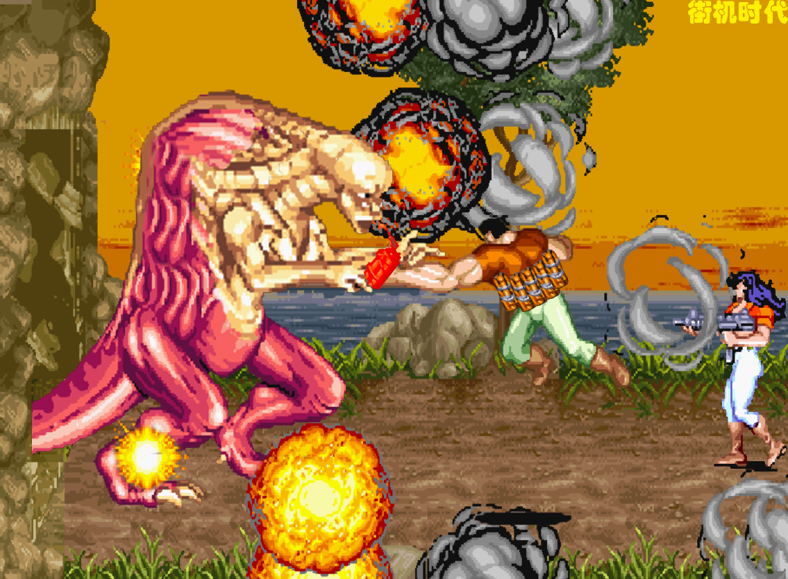 恐龙游戏霸王龙(街机游戏《恐龙快打》被传了二十年的隐藏结局,今日来