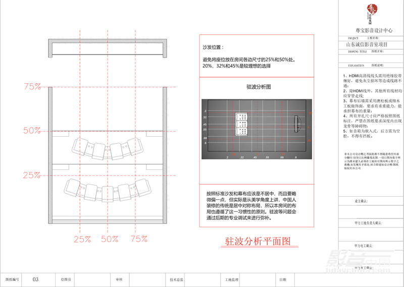 「方案·私人影院」山东某公司独立影音室：匠心铸造，极致典范