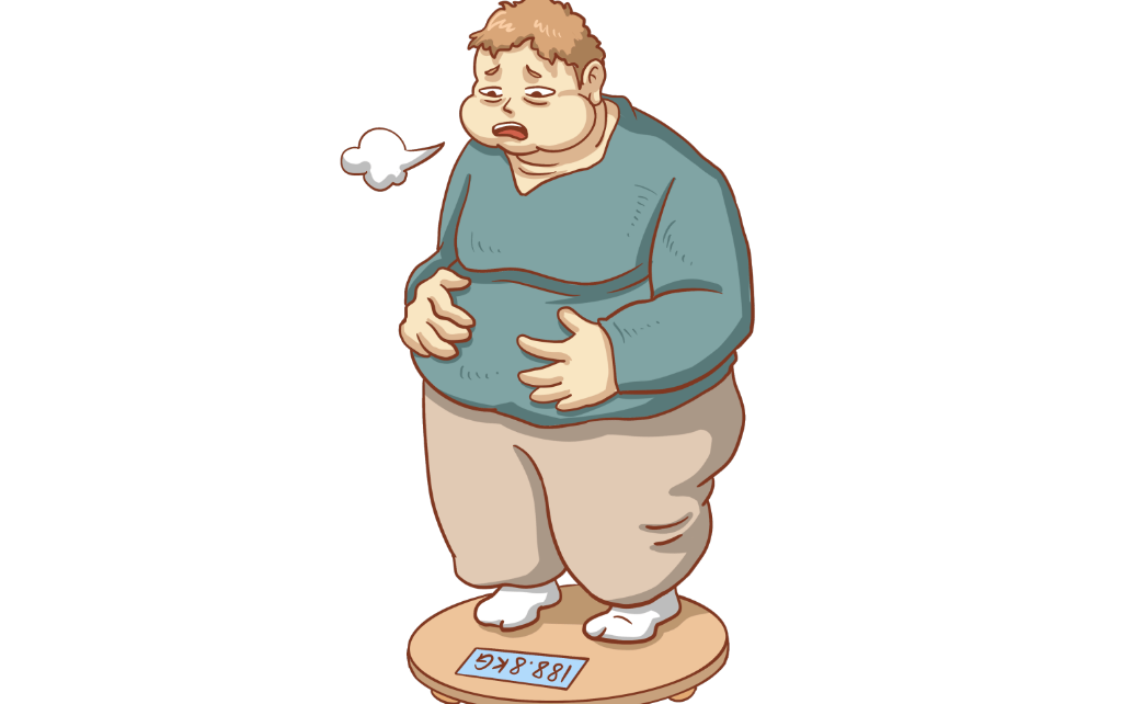 长期的久坐会导致身体缺乏运动,容易导致肥胖.