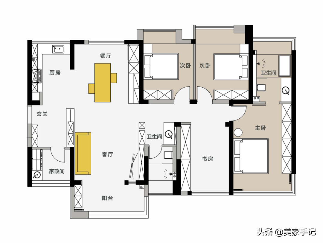 成都夫妻160㎡的家，坚持全屋打满柜子，效果不是一般的实用大气