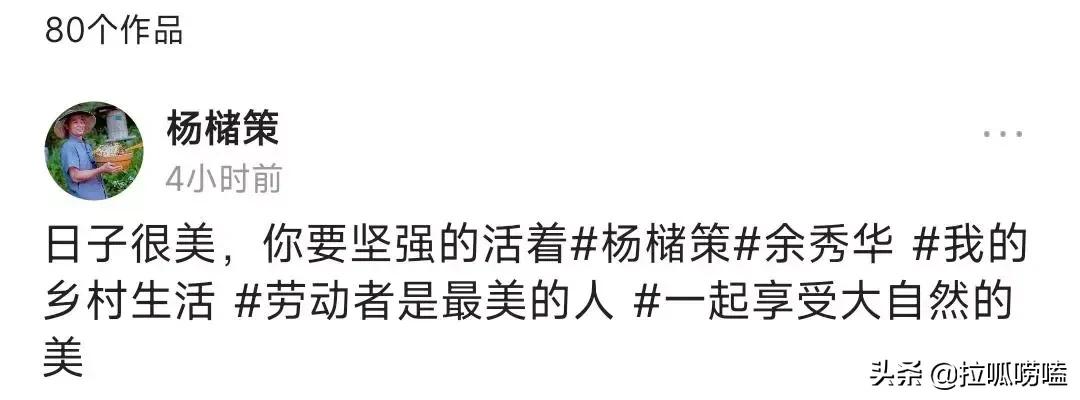 余秀华回应没有与杨复合，自媒体不要带偏节凑