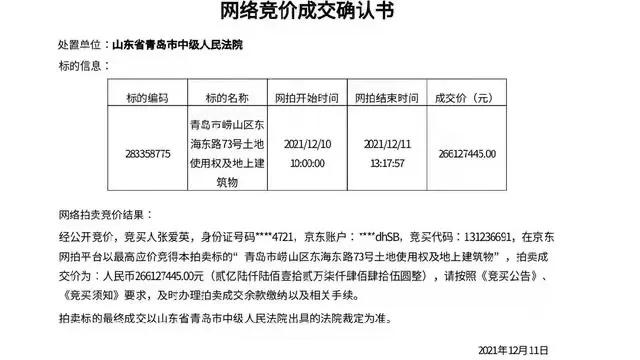 青岛海利尔最大股东减持 套现网拍2.6亿别墅