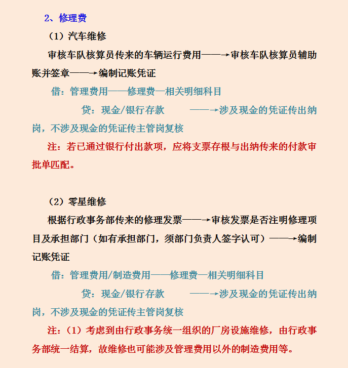 财务部各岗位工作流程，从基础岗位到管理层，流程清晰内容详细