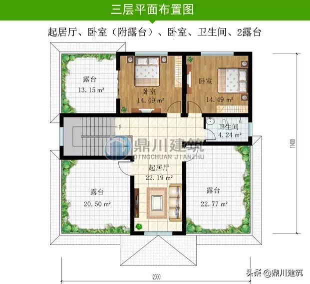 6套三层欧式别墅，对称设计经典大气，布局才是最有看点的