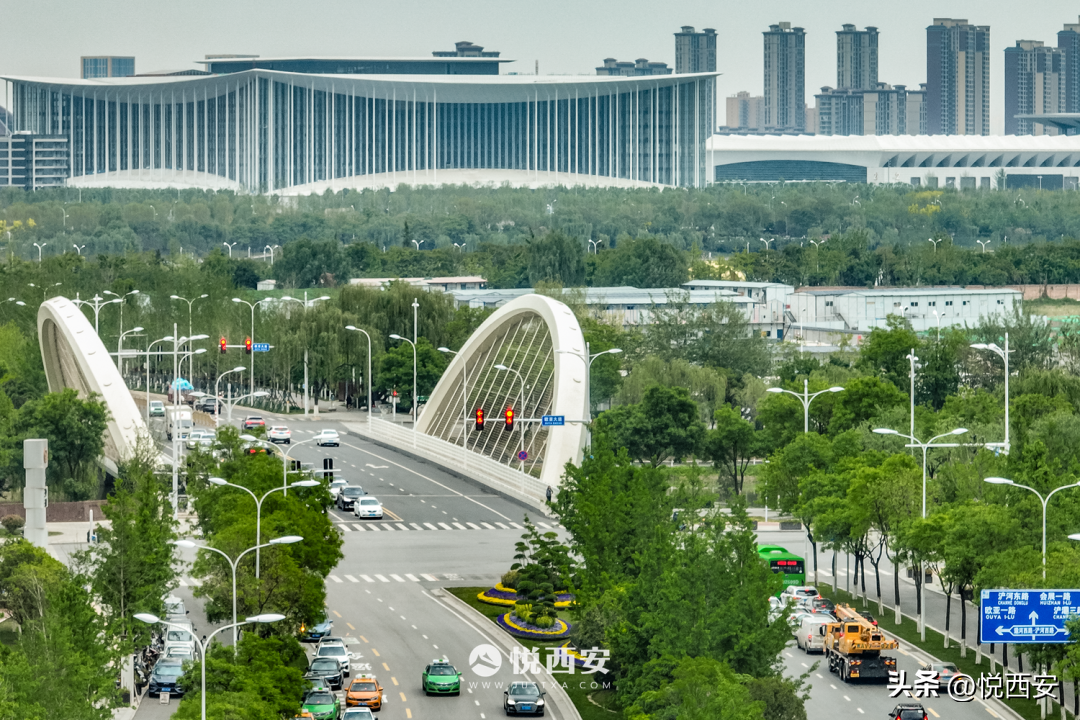 北京奥运会新建了哪些楼(这组「东方折扇」水晶体建筑群，才是浐灞今年的颜值担当)
