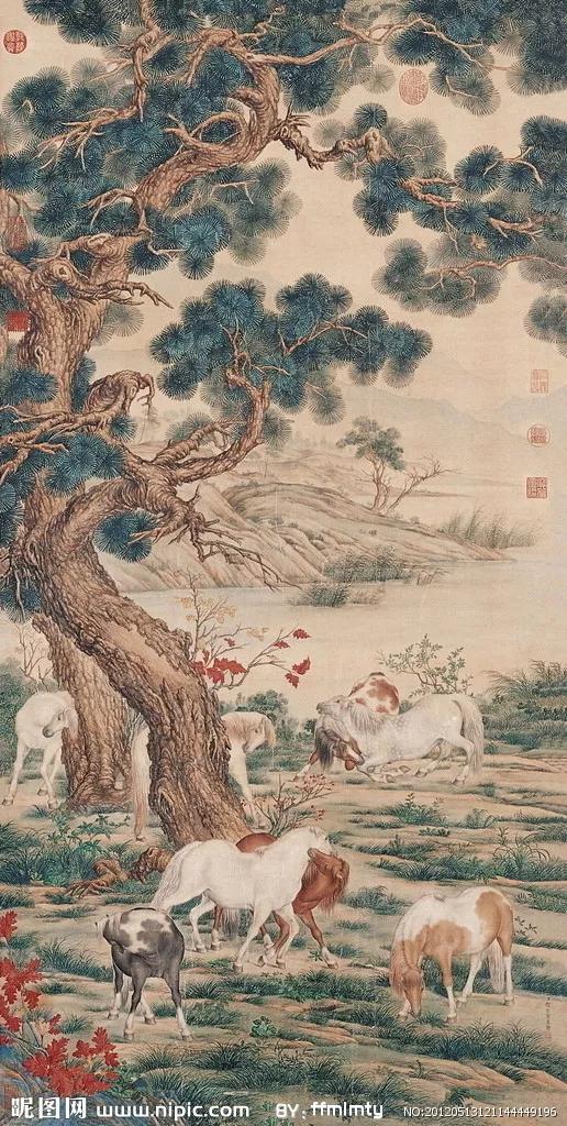 清代宫廷画家郎世宁的（清代宫廷画家郎世宁的什么图描绘了姿态各异之骏马白皮）-第21张图片-悠嘻资讯网